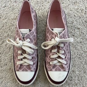Kate Spade Womens Kaia Spade Flower Coated Canvas Sneakers Light Pink
